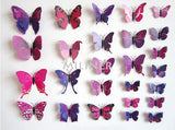 12pcs PVC 3d Butterfly wall stickers