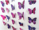 12pcs PVC 3d Butterfly wall stickers