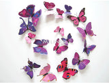 12pcs PVC 3d Butterfly wall stickers