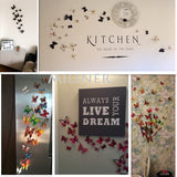 12pcs PVC 3d Butterfly wall stickers