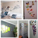 12pcs PVC 3d Butterfly wall stickers