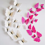 12pcs PVC 3d Butterfly wall stickers