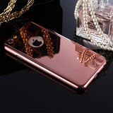 Electroplate Mirror case for iPhone 5 5S 6 6S 6Plus 6splus Buy One Get One Screen Protector