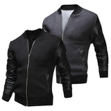 High Quality Casual Men Leather Jacket Coat