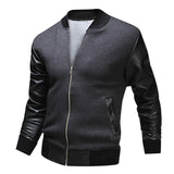 High Quality Casual Men Leather Jacket Coat